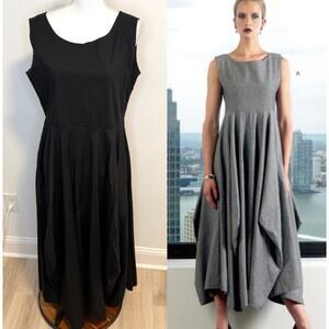 Lynn Mizono For Giselle Shepatin Lagenlook Maxi Dress In Black Size Large